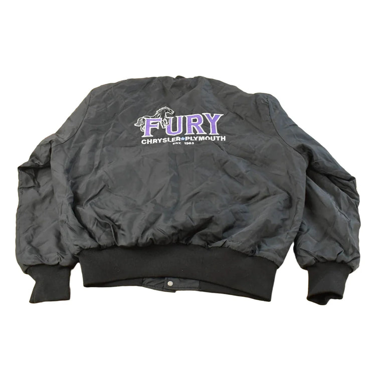 Vintage 1990s Fury Chrysler Plymouth Car Bomber Jacket Men's XL from propervintagecanada