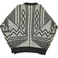 Vintage 1990s FYI Private Stock Abstract Knit Crewneck Sweater Men's L from propervintagecanada