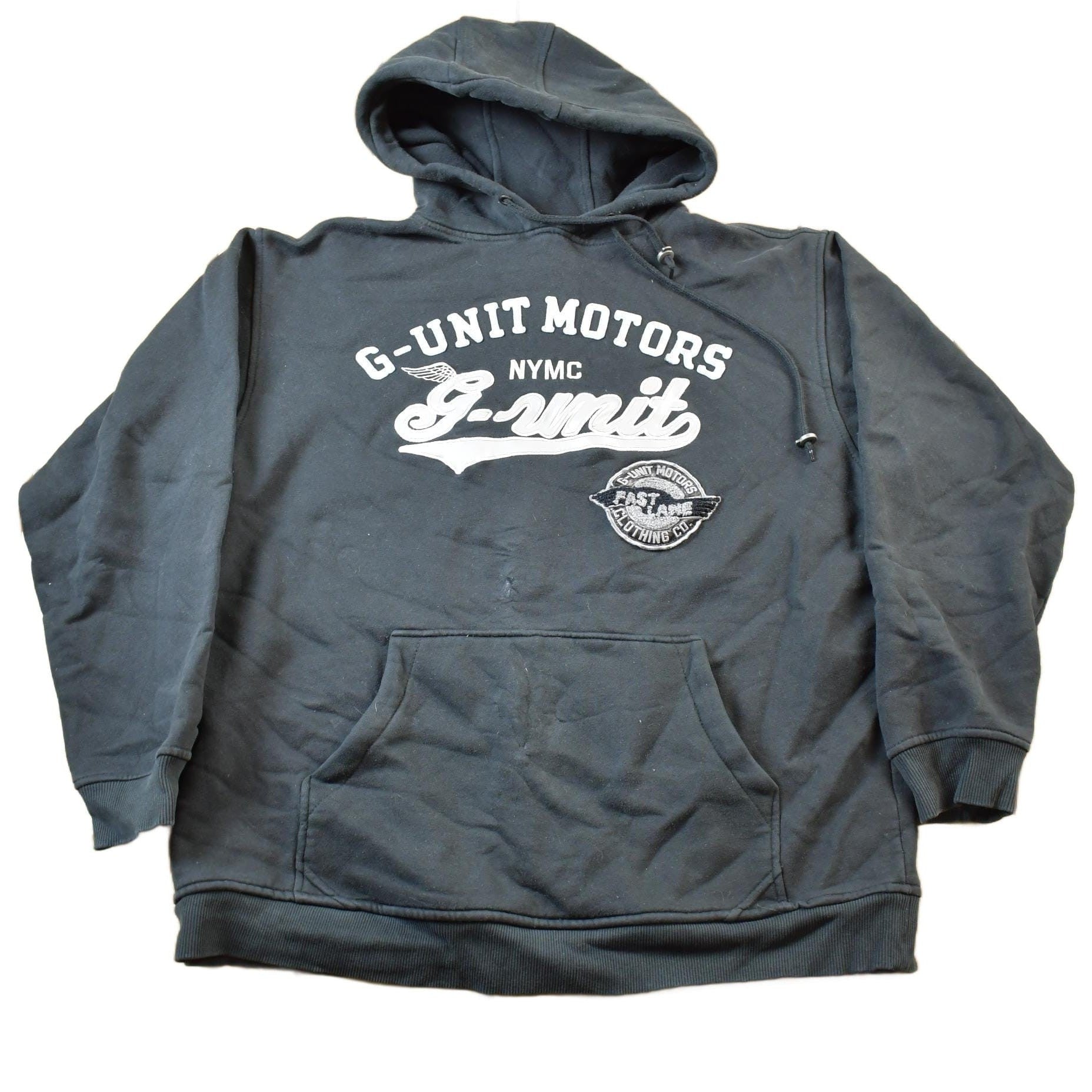 Vintage 1990s G-Unit Motors Embroidered Hoodie Men's 2XL from propervintagecanada