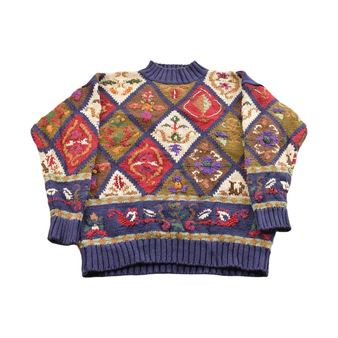 Vintage 1990s Gallagher Knit Mock Neck Sweater Women's M from propervintagecanada
