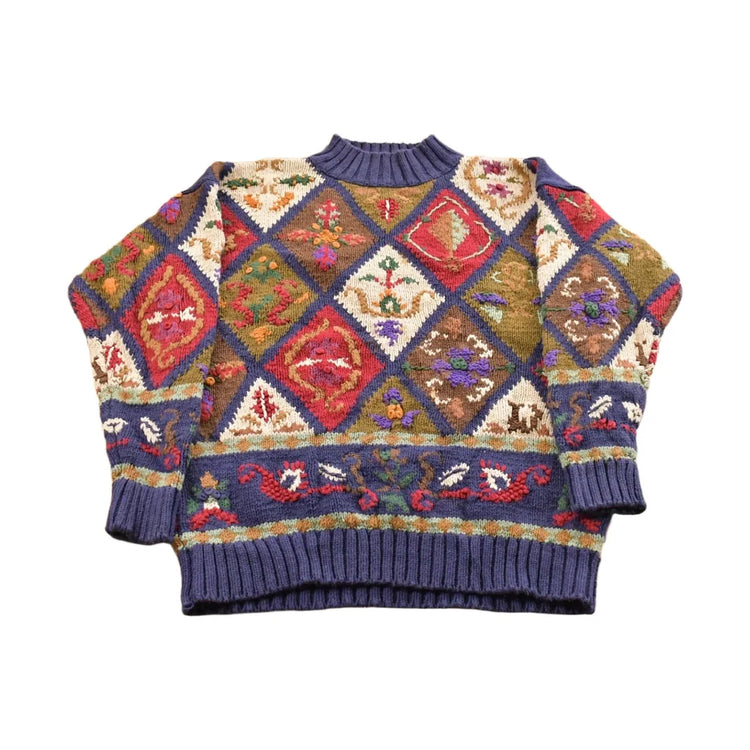 Vintage 1990s Gallagher Knit Mock Neck Sweater Women's M from propervintagecanada