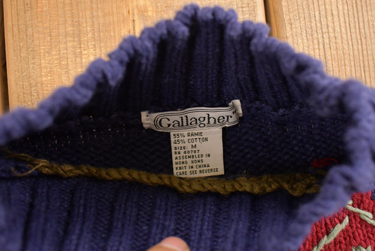 Vintage 1990s Gallagher Knit Mock Neck Sweater Women's M from propervintagecanada