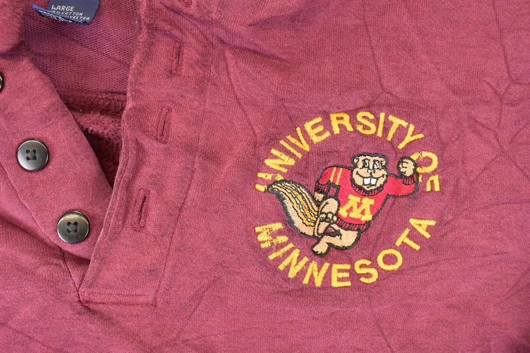 Vintage 1990s Galt Sand Heavyweight Minnesota University Quarter Button Sweater Men's L from propervintagecanada