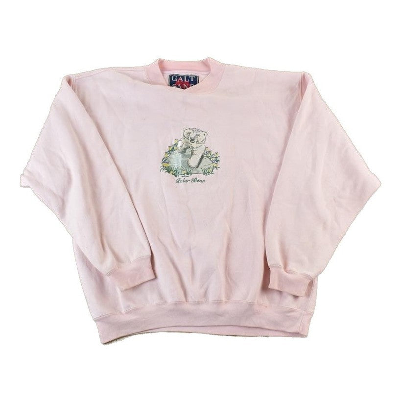 Vintage 1990s Galt Sand Polar Bear Embroidered Heavyweight Souvenir Crewneck Sweatshirt Women's M from propervintagecanada