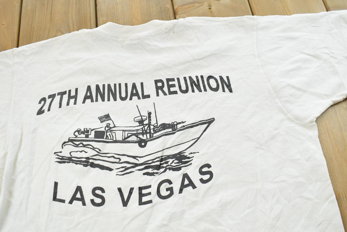 Vintage 1990s Game Wardens of Vietnam Las Vegas Reunion Army Souvenir T-Shirt Mens M from propervintagecanada