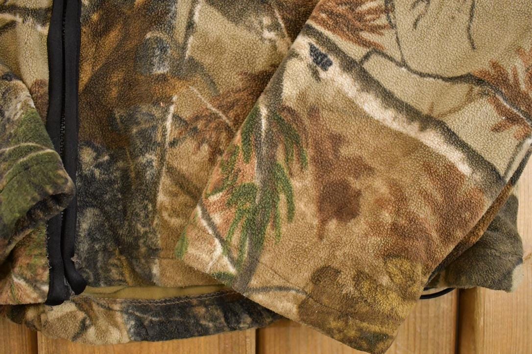 Vintage 1990s Gander MTN Realtree Fleece Full Zip Hoodie Sweater Women's M from propervintagecanada