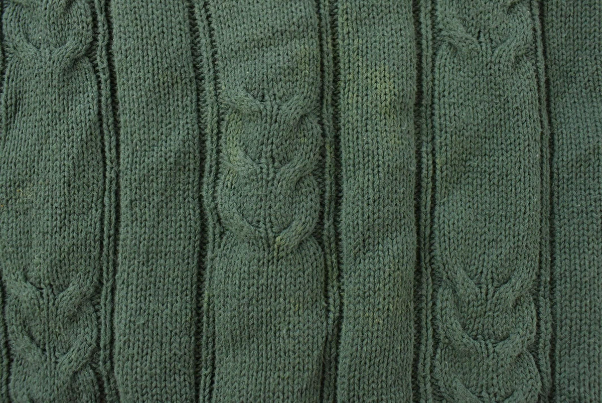 Vintage 1990s Gant Cable Knit V Neck Cricket Sweater Men's Large from propervintagecanada
