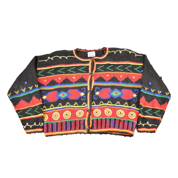 Vintage 1990s Gantos Button Up Knit Sweater Men's Large from propervintagecanada