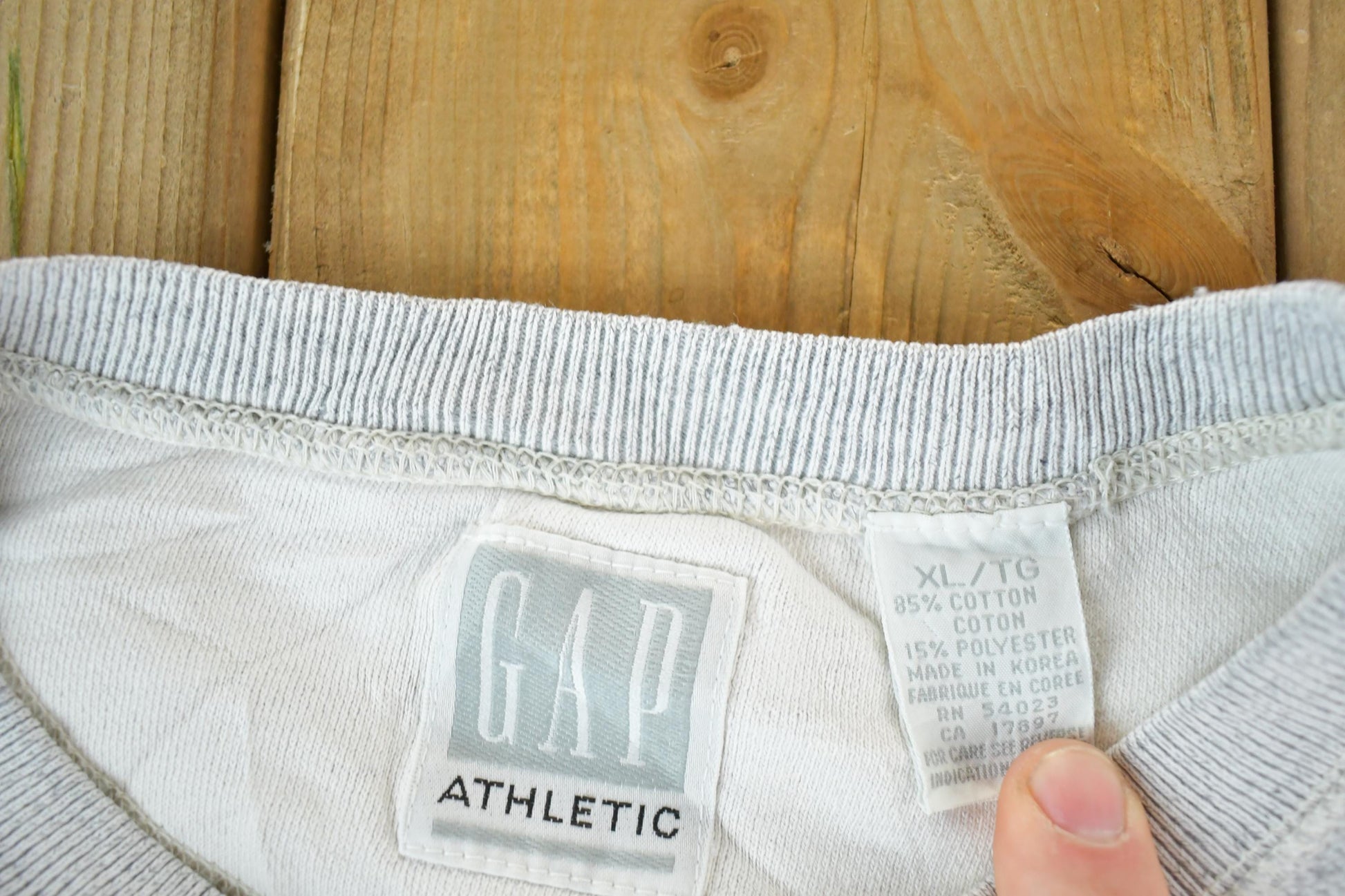 Vintage 1990s GAP 755 Athletic Souvenir Crewneck Sweatshirt Made In USA Men's XL from propervintagecanada