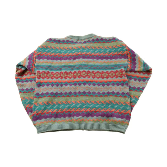 Vintage 1990s Gap Abstract Knit Cardigan Sweater Youth L from propervintagecanada
