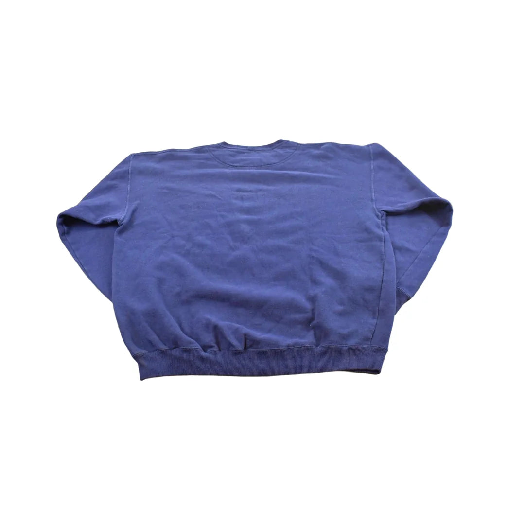 Vintage 1990s GAP Blank Blue Crewneck Sweatshirt Men's XL from propervintagecanada
