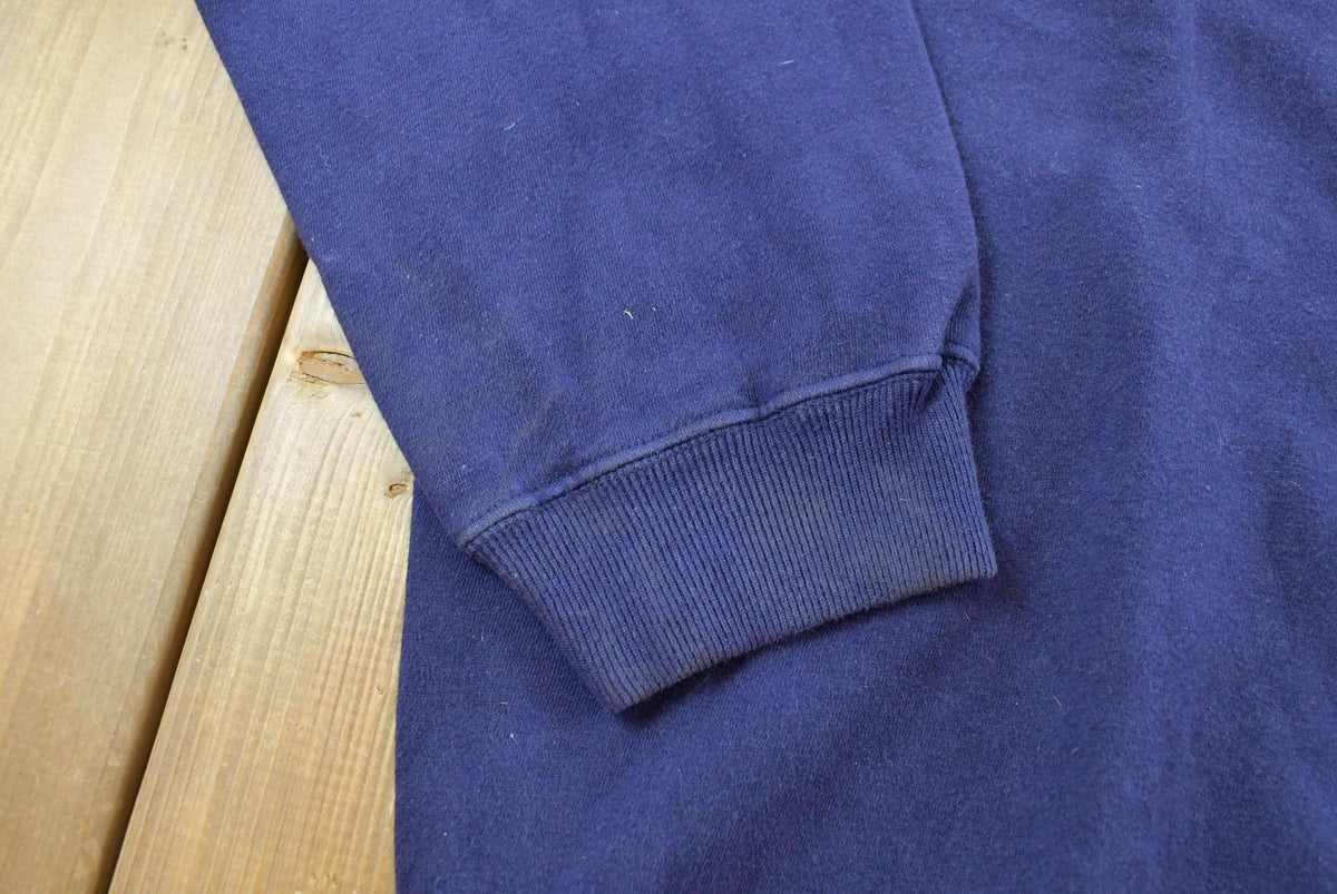 Vintage 1990s GAP Blank Blue Crewneck Sweatshirt Men's XL from propervintagecanada