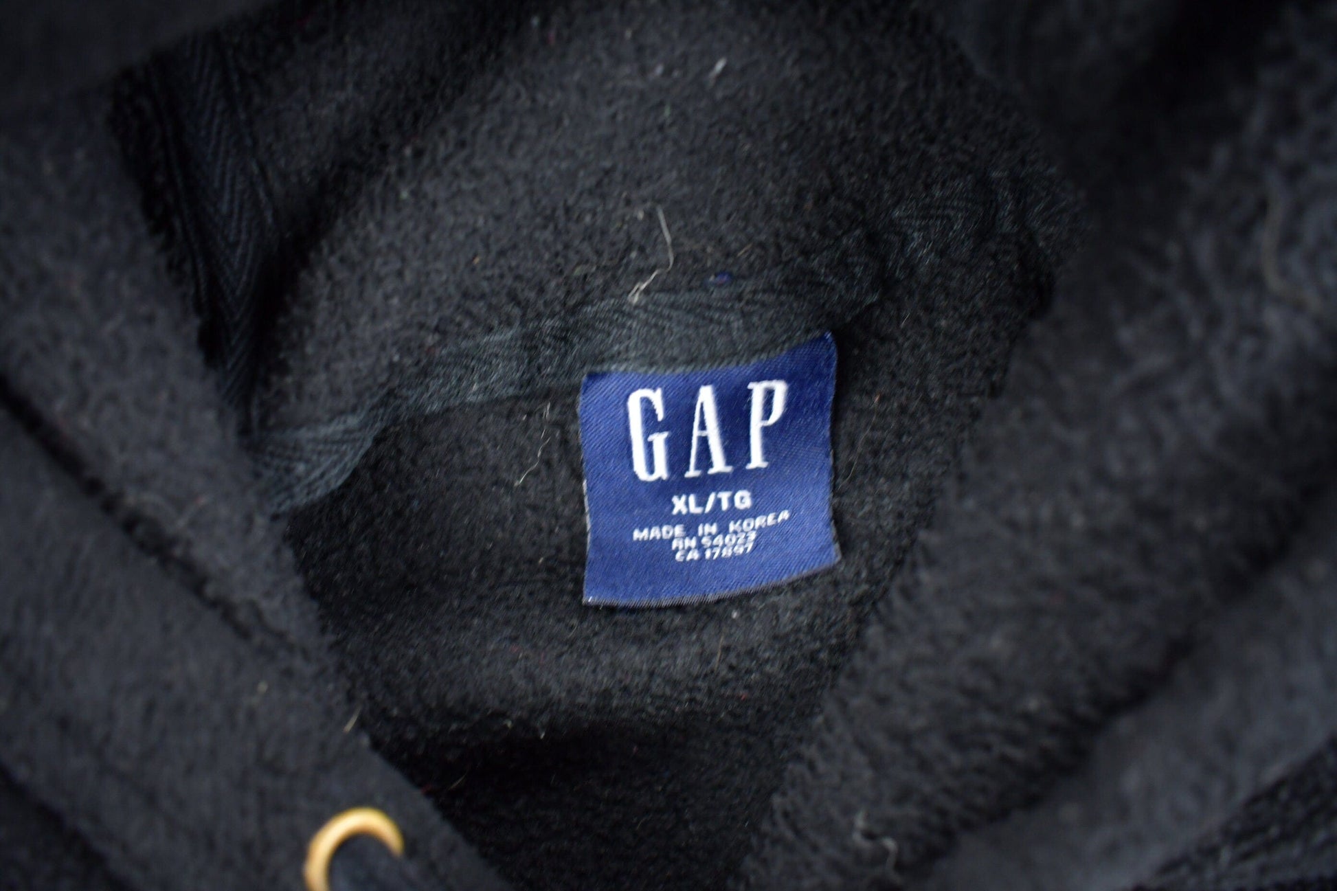 Vintage 1990s GAP Embroidered Fleece Hoodie Men's XL from propervintagecanada
