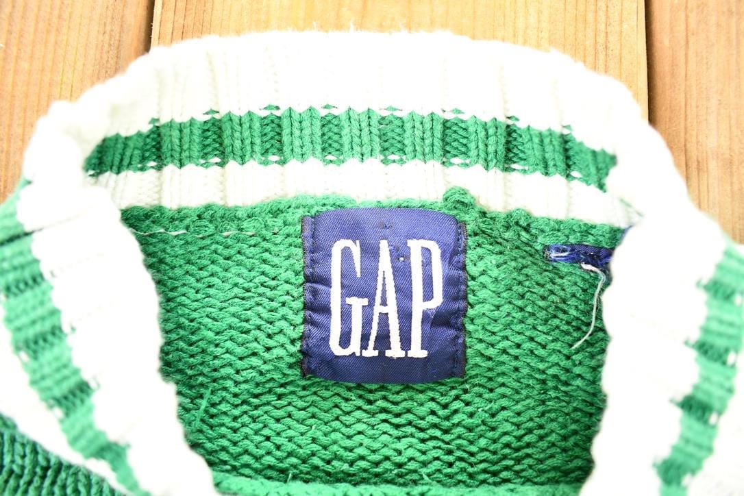 Vintage 1990s Gap Knit Abstract Pattern Crewneck Sweater Mens M from propervintagecanada