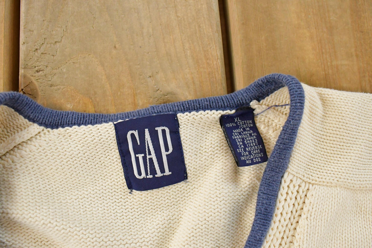 Vintage 1990s Gap Knit Cardigan Sweater Men's XL from propervintagecanada