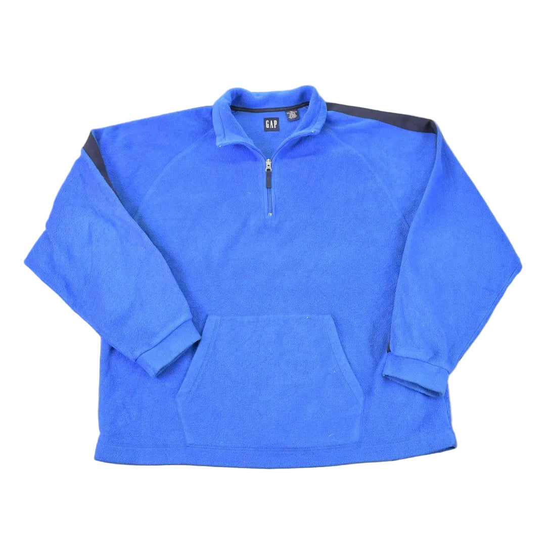 Vintage 1990s Gap Quarter Zip Fleece Outdoorsman Sweater Men's XL / 90s Winter Sweatshirt / Fleece Hiking Zip up from propervintagecanada