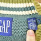 Vintage 1990s Gap V Neck Knit Cable Knit 100% Cotton Sweater Made InMen's Large from propervintagecanada