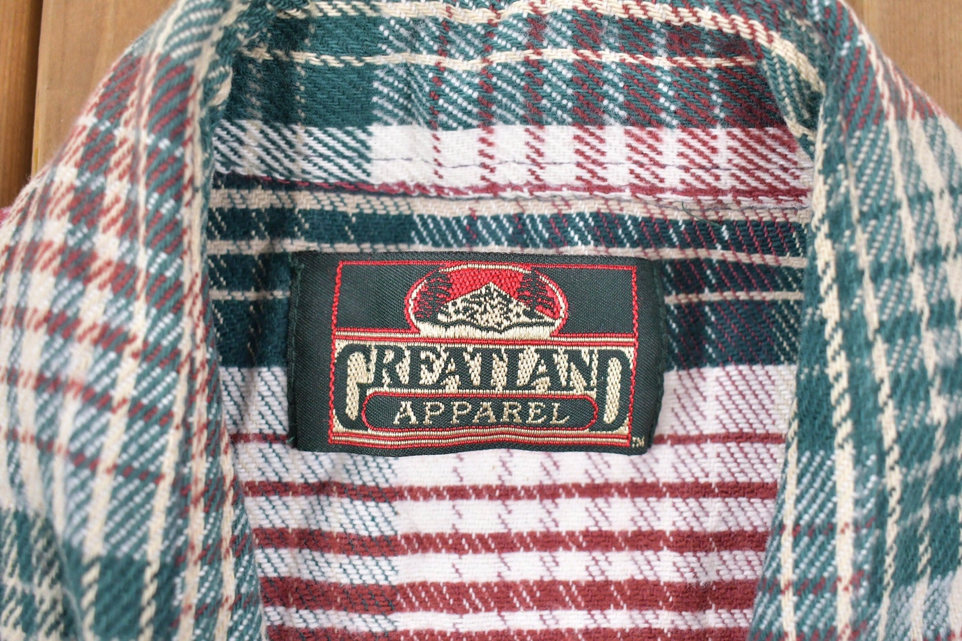 Vintage 1990s Geatland Apparel Plaid Button Up Shirt Men's Large from propervintagecanada