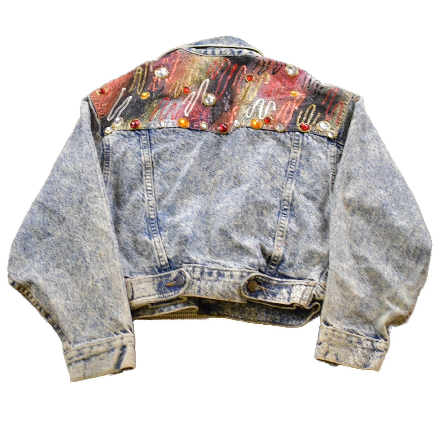Vintage 1990s Gemstone Denim Jean Jacket Women's S from propervintagecanada