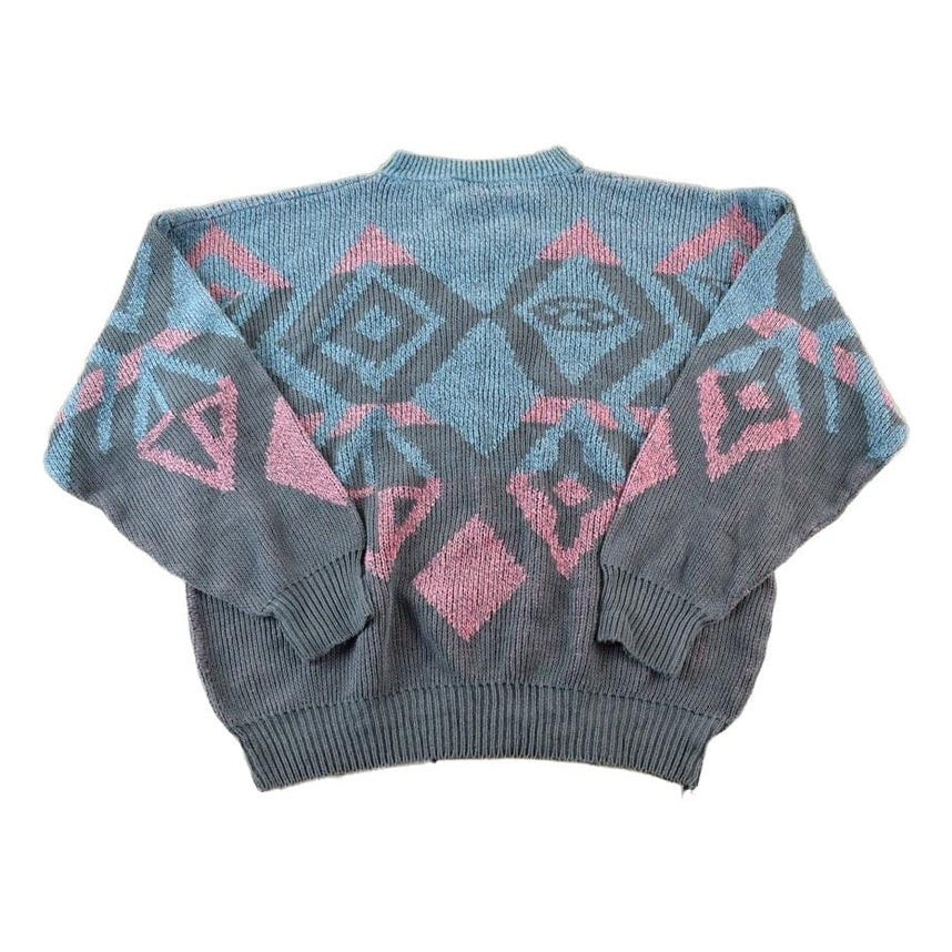 Vintage 1990s Generra Knit Abstract Pattern Crewneck Sweater Men's XL from propervintagecanada