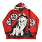 Vintage 1990s Genesis Wolf Ecuadorian Wool Knit Full Zip Hooded Sweater Men's XL from propervintagecanada
