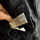 Vintage 1990s Genuine Leather Biker Jacket Padded Sleeve Adult Large Men's Medium from propervintagecanada