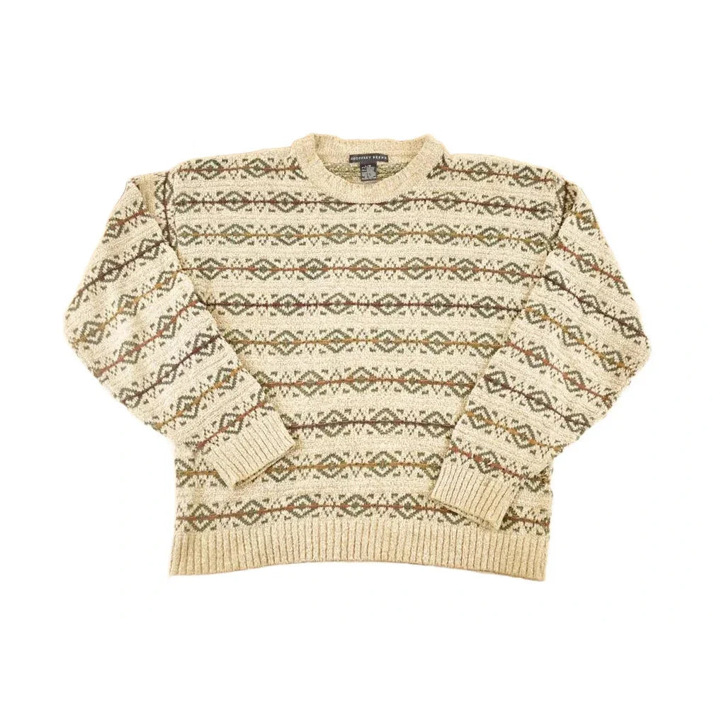Vintage 1990s Geoffrey Beene Abstract Knit Sweater Men's L from propervintagecanada