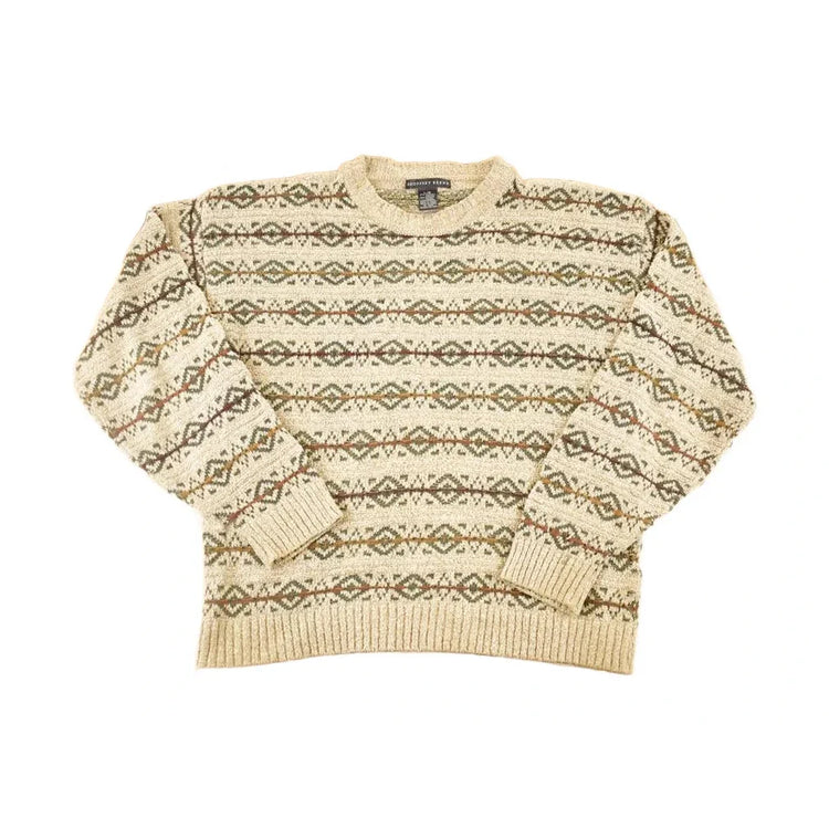 Vintage 1990s Geoffrey Beene Abstract Knit Sweater Men's L from propervintagecanada