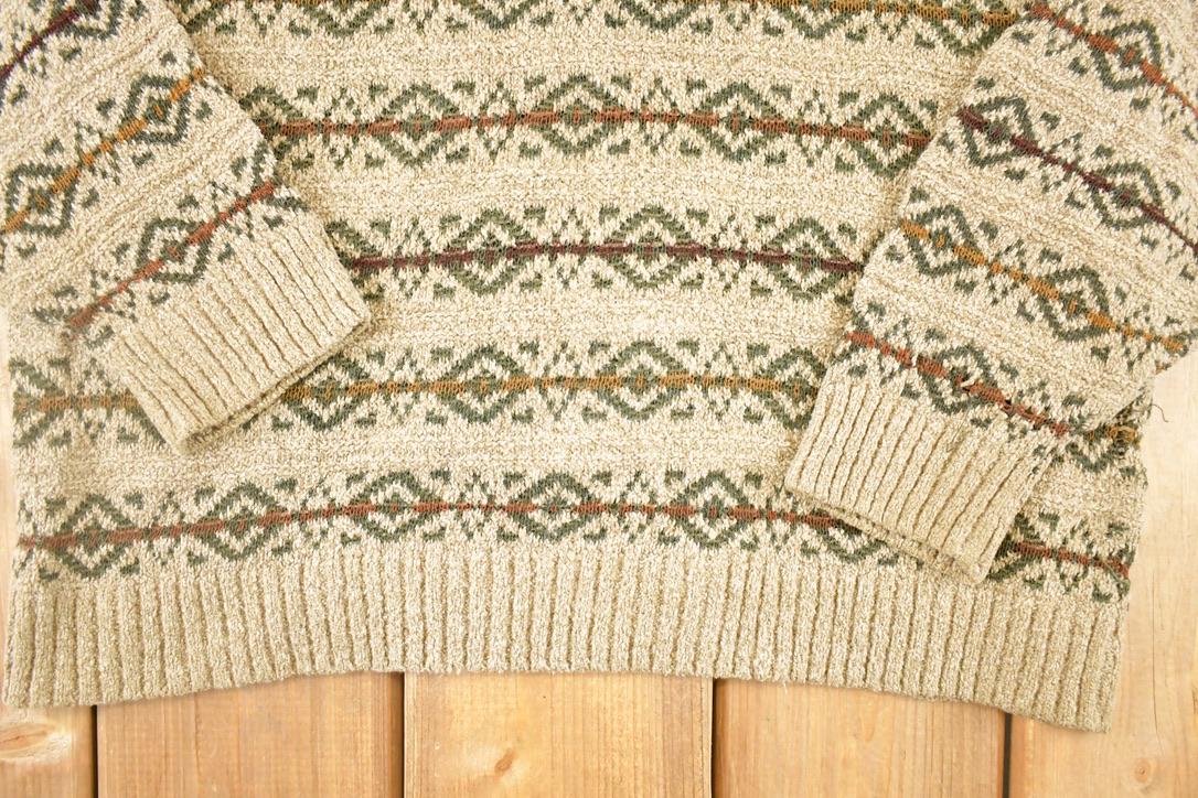 Vintage 1990s Geoffrey Beene Abstract Knit Sweater Men's L from propervintagecanada