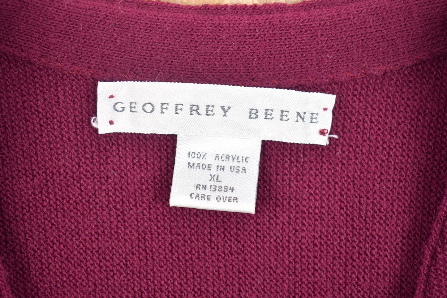 Vintage 1990s Geoffrey Beene Button Up Cardigan Sweater Men's XL from propervintagecanada