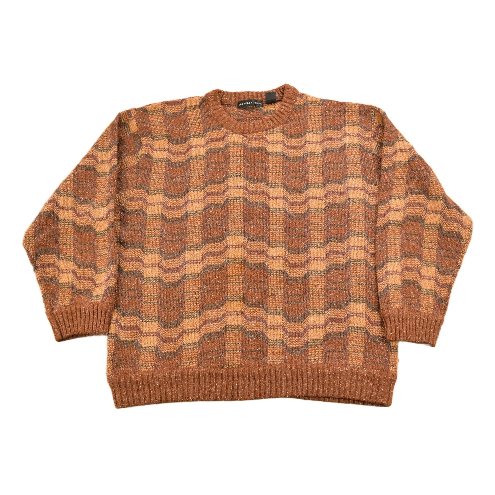 Vintage 1990s Geoffrey Beene Knitted Crewneck Sweater Men's XL from propervintagecanada