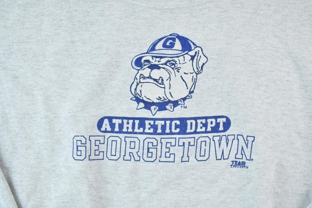 Vintage 1990s Georgetown Hoyas University Collegiate Crewneck / Embroidered / NCAA Sweatshirt / Sportswear / Americana from propervintagecanada