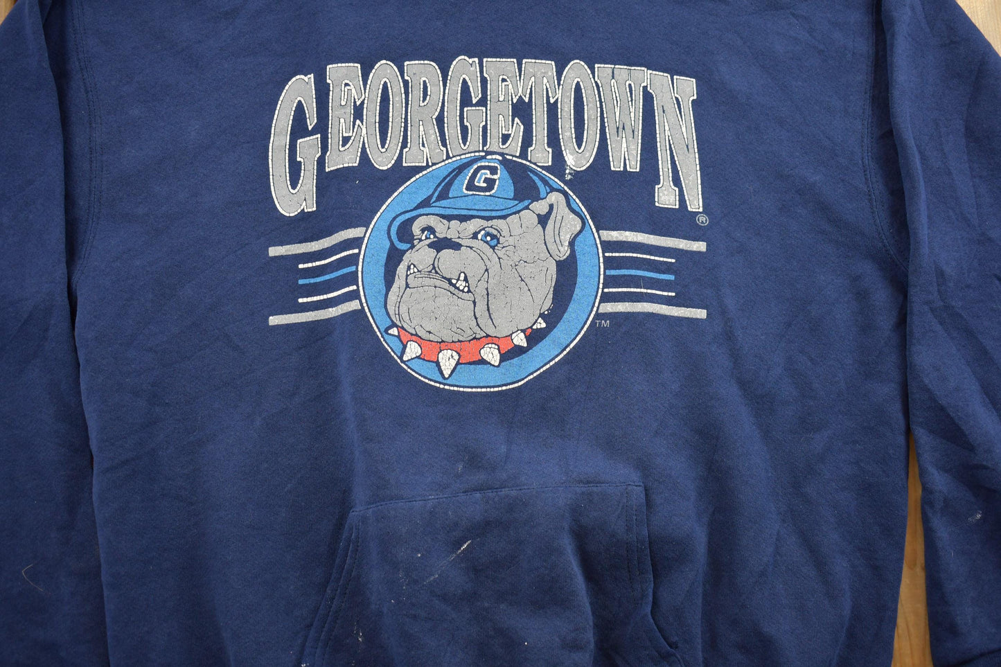 Vintage 1990s Georgetown University Hoyas Collegiate Hoodie Men's XL from propervintagecanada