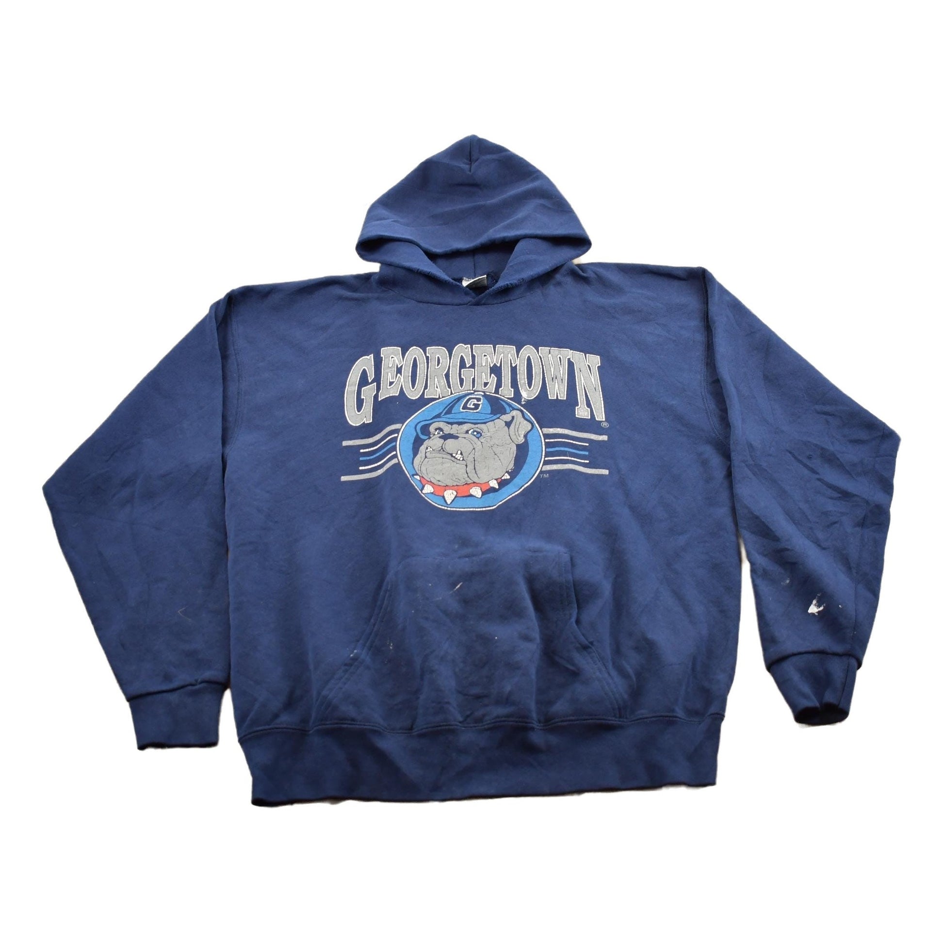 Vintage 1990s Georgetown University Hoyas Collegiate Hoodie Men's XL from propervintagecanada
