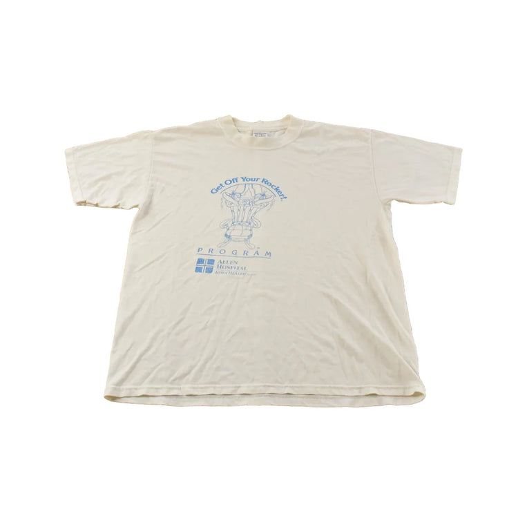 Vintage 1990s Get Off Your Rocker Allen Hospital T-Shirt Men's Large from propervintagecanada