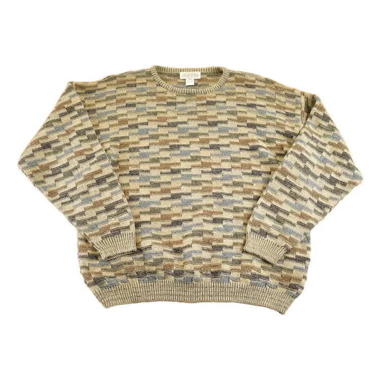 Vintage 1990s Gianfrance Ruffini Italy Knit Crewneck Sweater Men's L from propervintagecanada