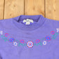 Vintage 1990s Gina Peters Embroidered Floral Crewneck Sweatshirt Womens L from propervintagecanada