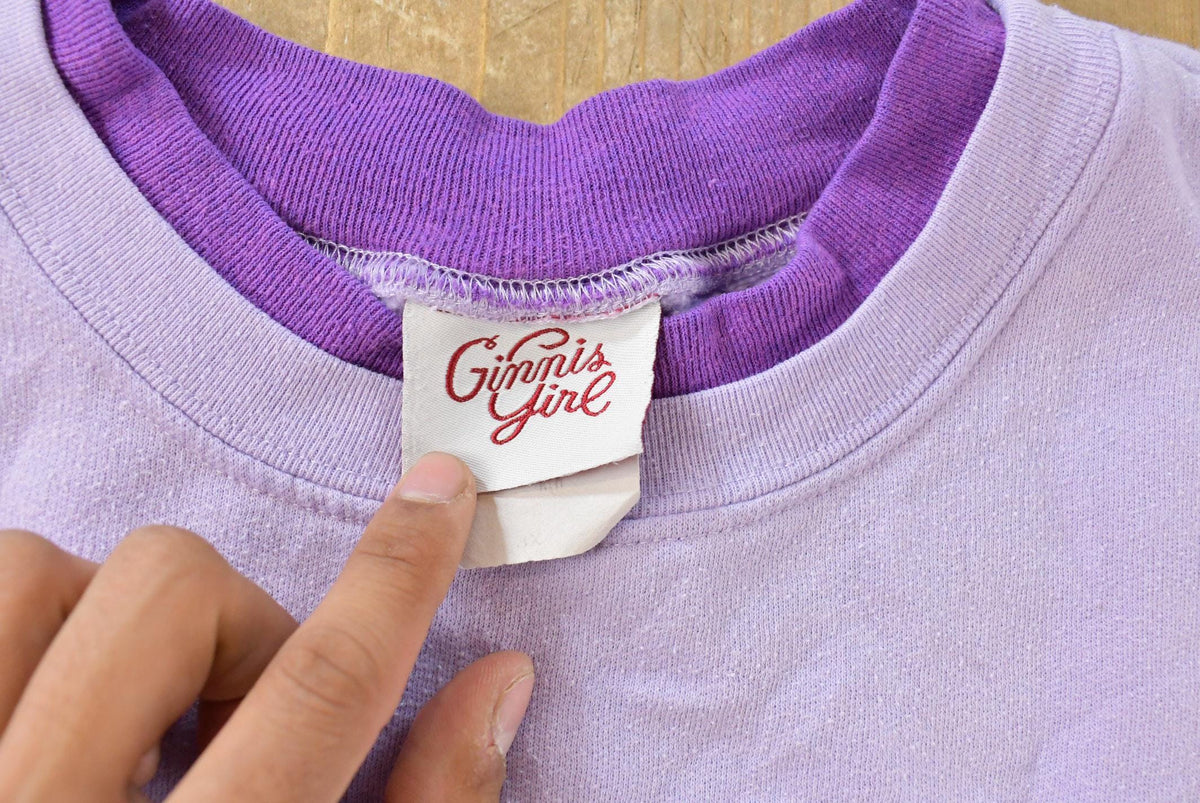 Vintage 1990s Ginnis Girl Butterfly Crewneck Sweatshirt Women's 2XL from propervintagecanada