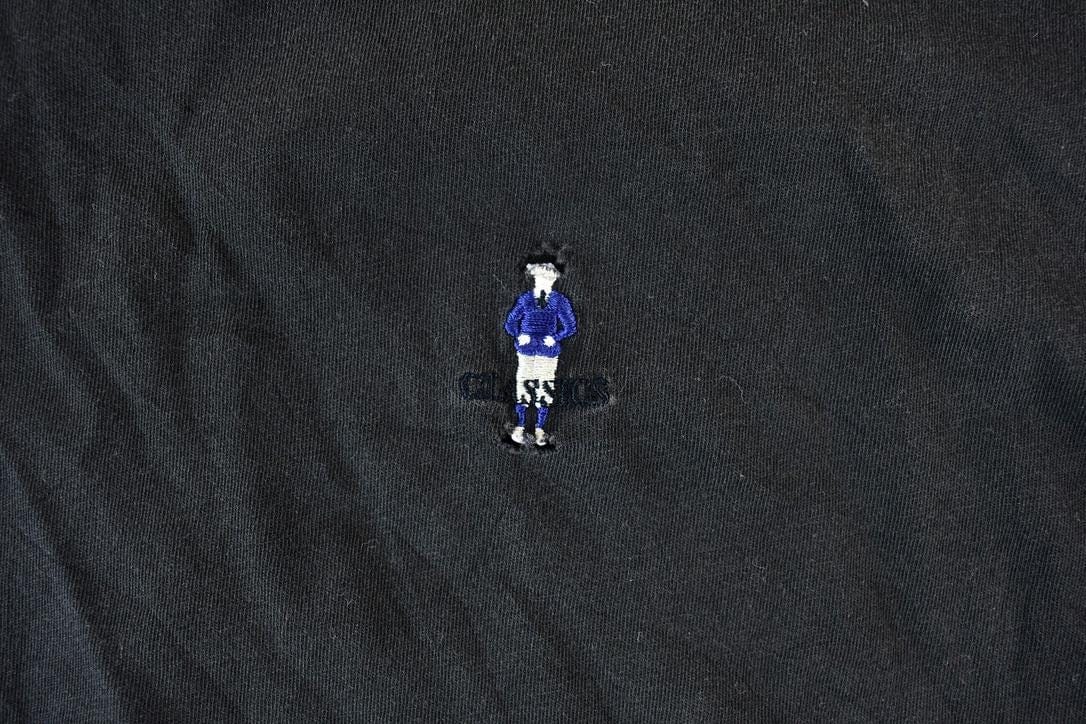 Vintage 1990s Giordano Classics Black Embroidered Logo T-Shirt Men's Large from propervintagecanada