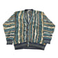 Vintage 1990s Giorgio di Firenze 3D Cable Knit Cardigan Sweater Men's L from propervintagecanada