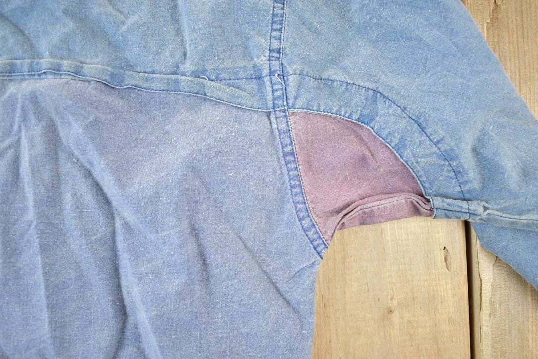 Vintage 1990s Gitano Unique Souvenir Colour Block Crewneck Sweatshirt Made In USA Men's Large from propervintagecanada