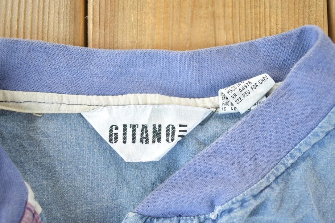Vintage 1990s Gitano Unique Souvenir Colour Block Crewneck Sweatshirt Made In USA Men's Large from propervintagecanada