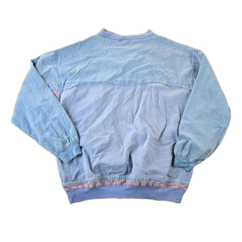 Vintage 1990s Gitano Unique Souvenir Colour Block Crewneck Sweatshirt Made In USA Men's Large from propervintagecanada