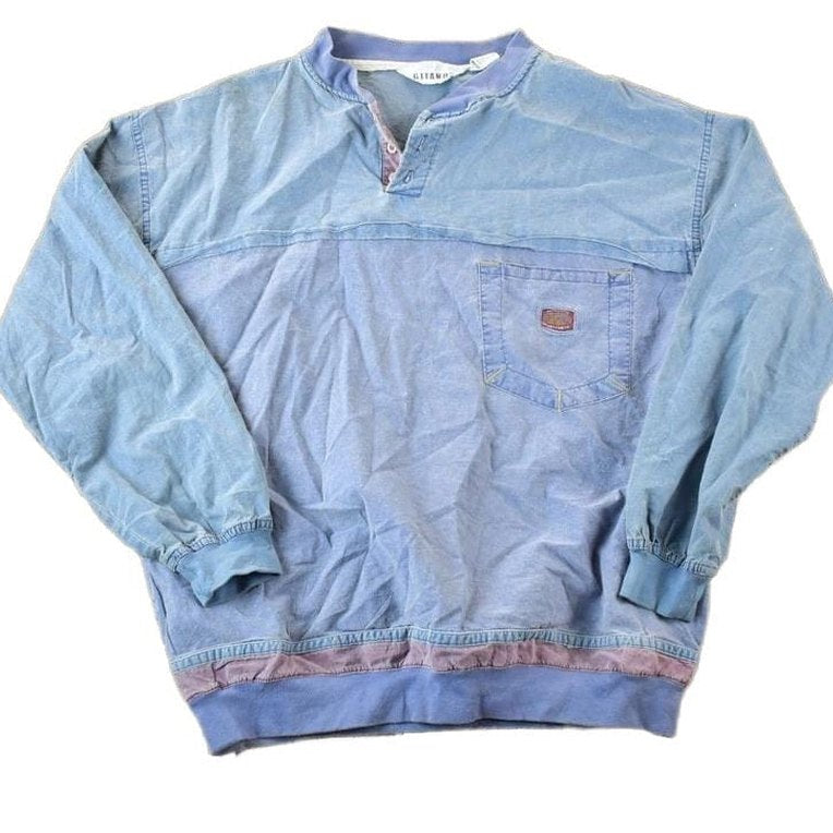 Vintage 1990s Gitano Unique Souvenir Colour Block Crewneck Sweatshirt Made In USA Men's Large from propervintagecanada