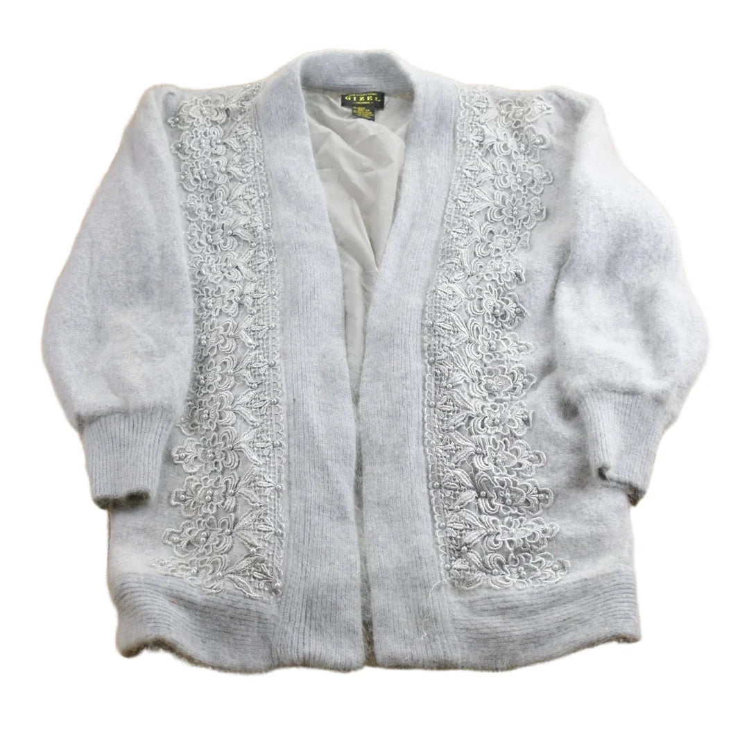 Vintage 1990s Gizel Rabbit Hair Knit Sweater from propervintagecanada