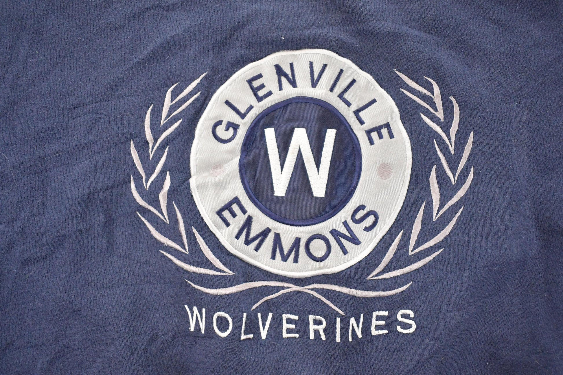 Vintage 1990s Glenville Emmons Wolverines University Crewneck Sweater Men's L from propervintagecanada