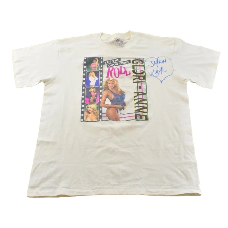 Vintage 1990s Glori-Anne Let the Good Times Roll Magazine Single Stitch Graphic T-Shirt Men's XL from propervintagecanada