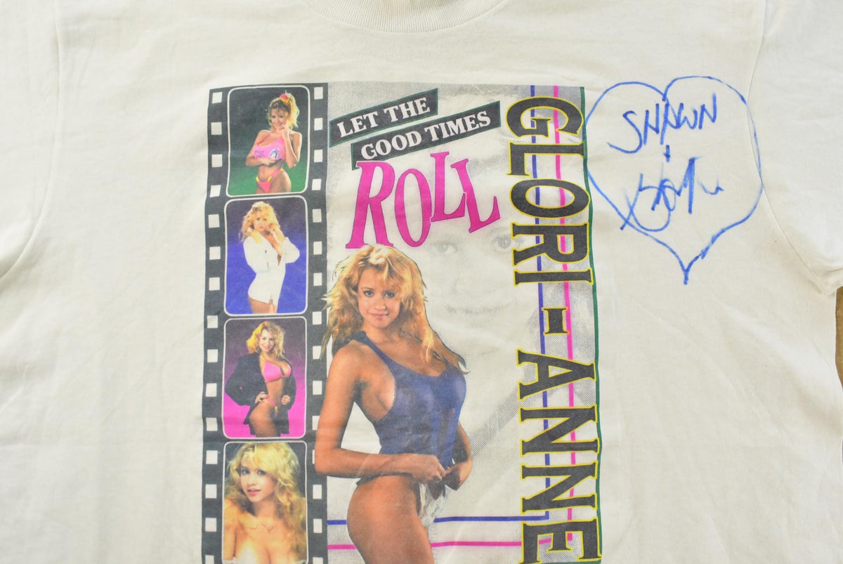 Vintage 1990s Glori-Anne Let the Good Times Roll Magazine Single Stitch Graphic T-Shirt Men's XL from propervintagecanada