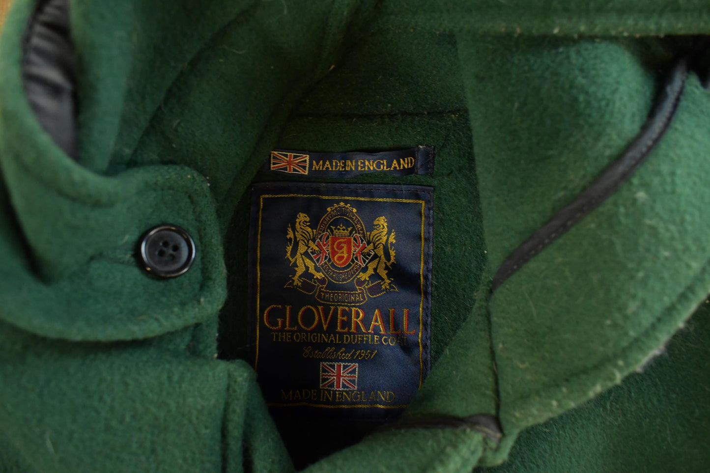 Vintage 1990s Gloverall Wool Duffle Coat Made In England Men's Large from propervintagecanada