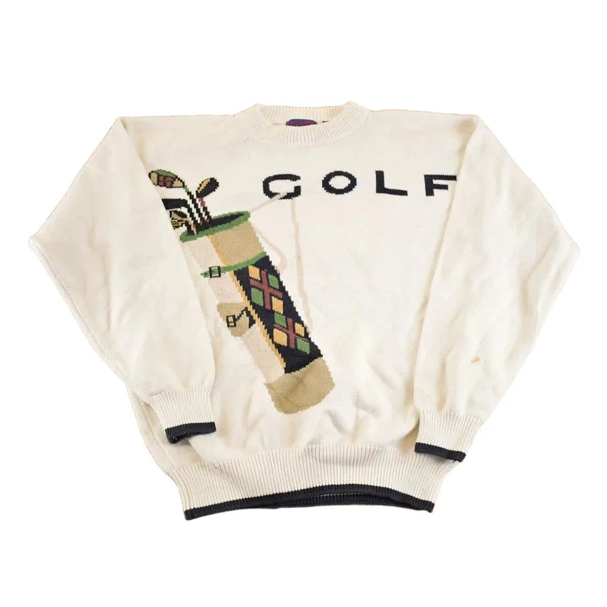 Vintage 1990s Golf Classics Knit Crewneck Sweater Men's M from propervintagecanada
